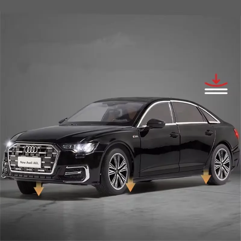 Modèle de voiture en alliage AUDI Horizon pour enfants, véhicule en métal moulé sous pression, haute simulation, collection son et lumière, cadeau jouet, grande taille, 1:18