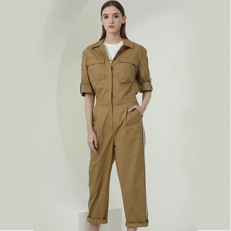 

Синие брюки Cara с высокой талией, повседневные, модные, женские, рабочие, длинные, из смесовой хлопковой ткани, весенний сезон