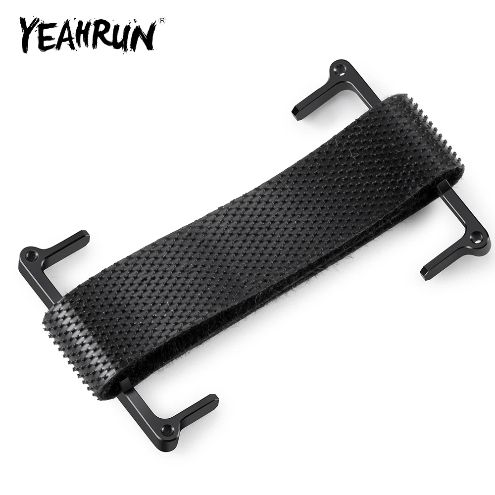 YEAHRUN 2Pcs Aluminum Alloy Battery Mounted Tray with Belt for LOSI 1/24 Micro-B RC Buggy Truck Model Upgrade Parts