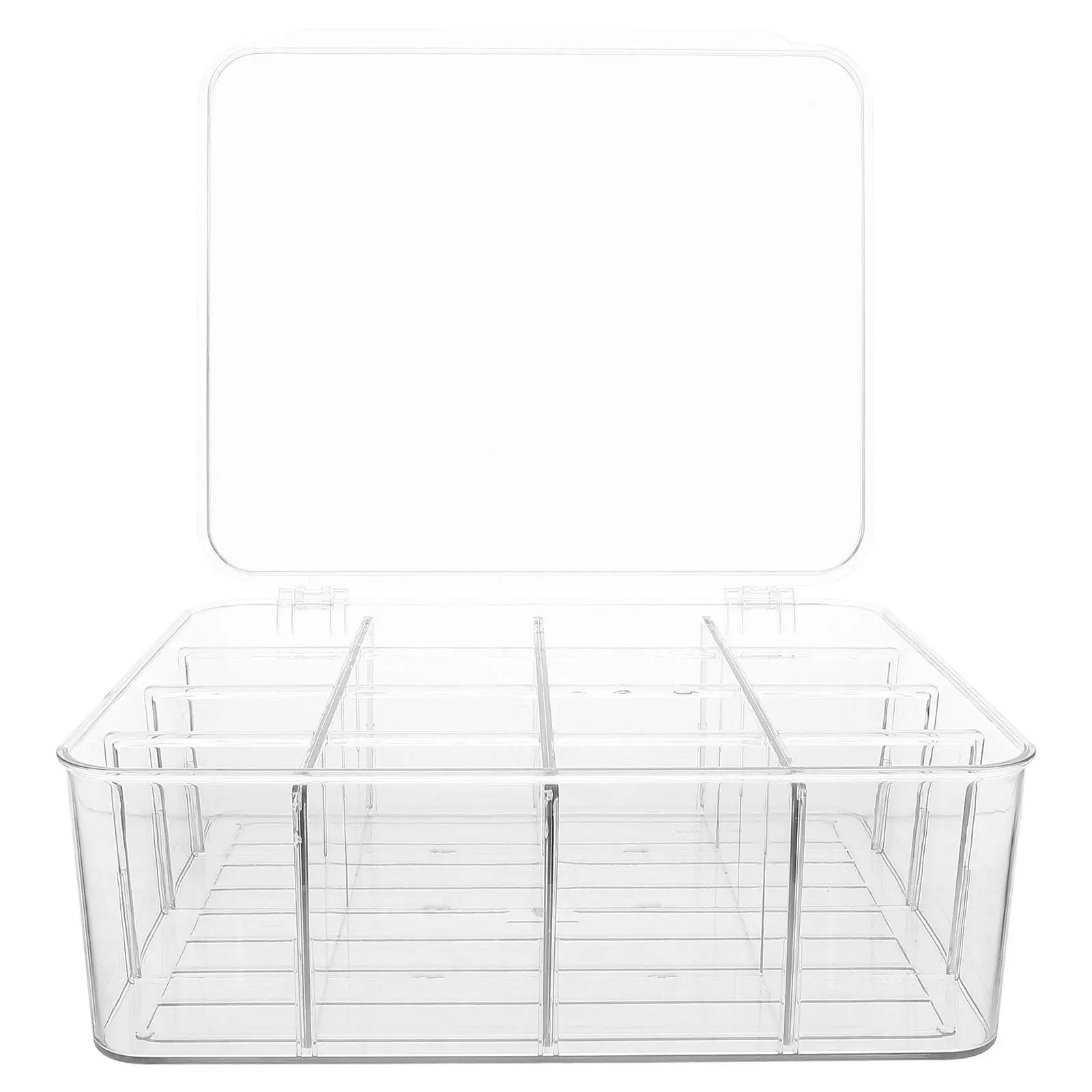 Large 16-Grid Tea Bag Organizer Plastic Box Clear Lid Storage Holder Cabinet Countertop Tea Pack Sachet Container Office Home view 4