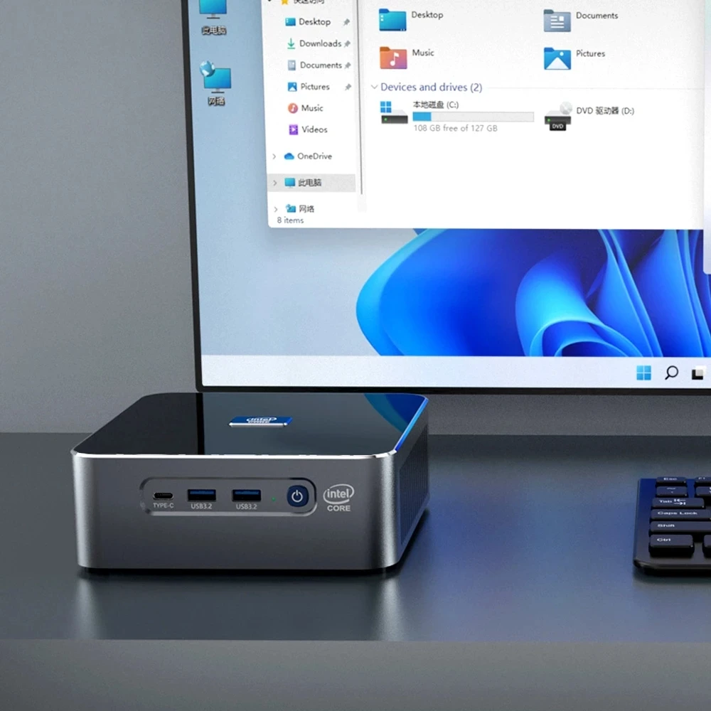 Intel NUC Mini PC Gamer i9 13900H processore 32GB DDR5 Dual 2.5G Lan Windows 11 Pro Desktop Gaming Mini Computer 2.5 "SSD WiFi6E