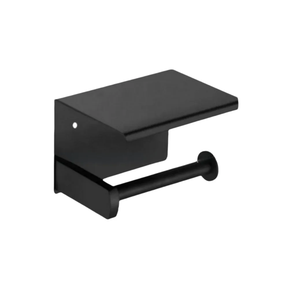 

Wall Mounted Toilet Roll Holder with Storage Rack Stainless Steel Bathroom Tissue Dispenser Rust-proof Space Saving