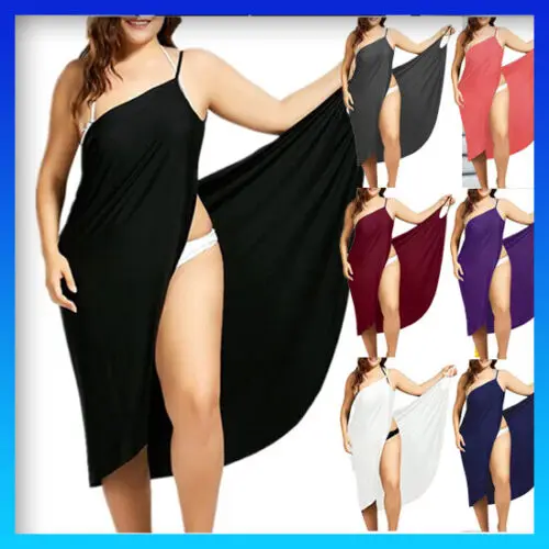 

Women Wrap Spa Towel Beach Towel Robes Bath Wearable Summer Dress