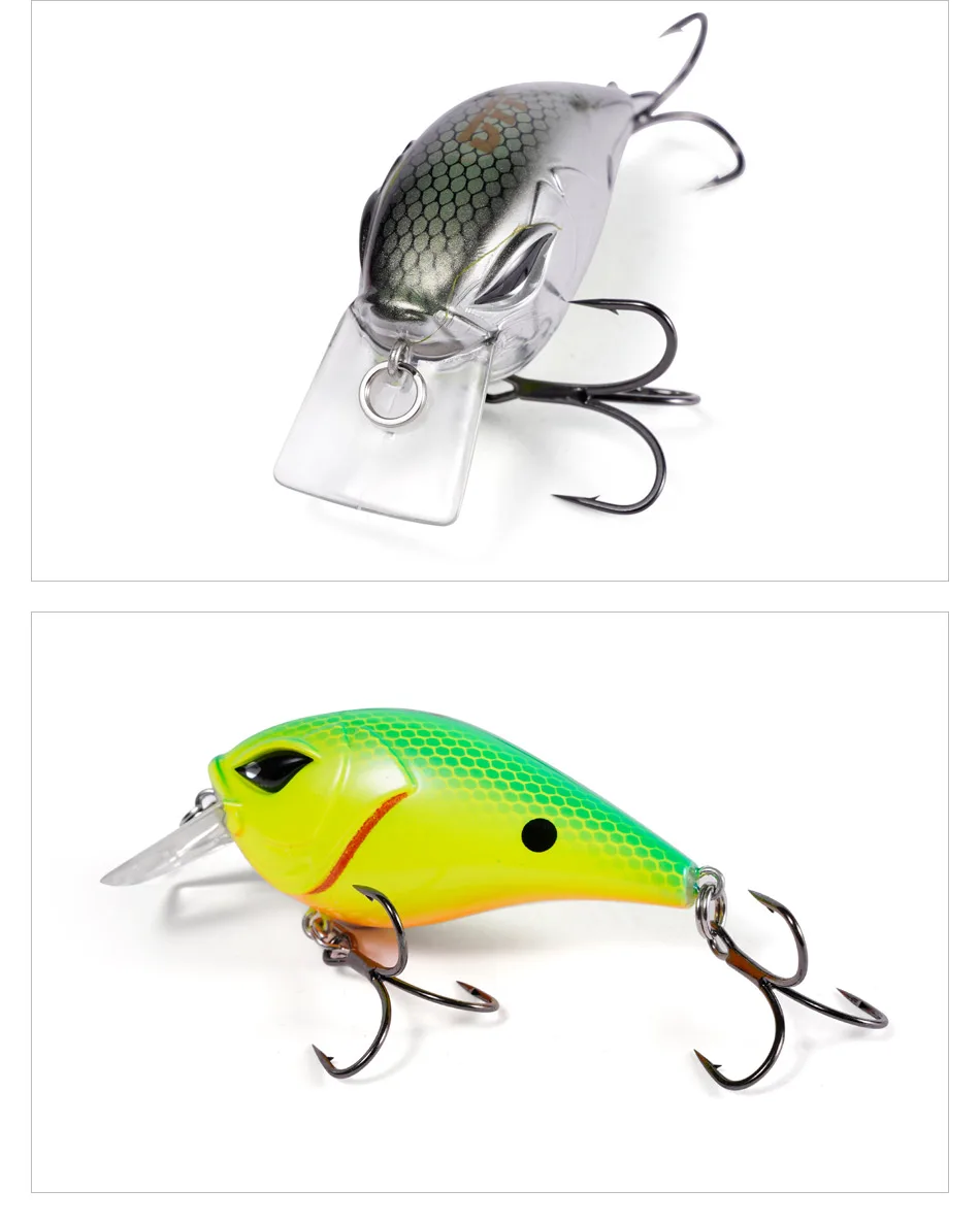 DYY 60 mm 12 g flacher Squarebill-Kurbelköder, Minnow-Angelköder, schwimmender Wobbler, künstlicher harter Köder für Barschforellen-Angelköder – Detail 8