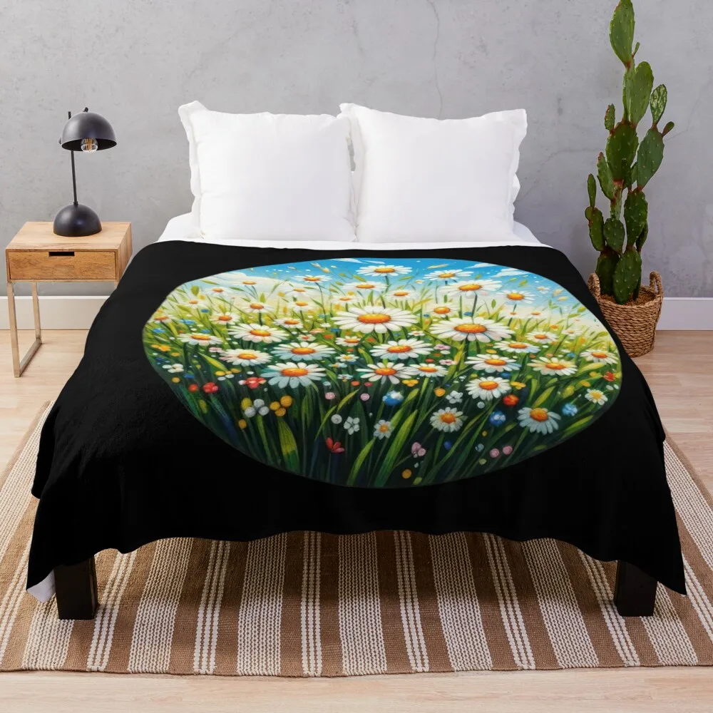 Swear Field retro floral flowers Throw Blanket Designers Blankets For Bed for winter Blankets