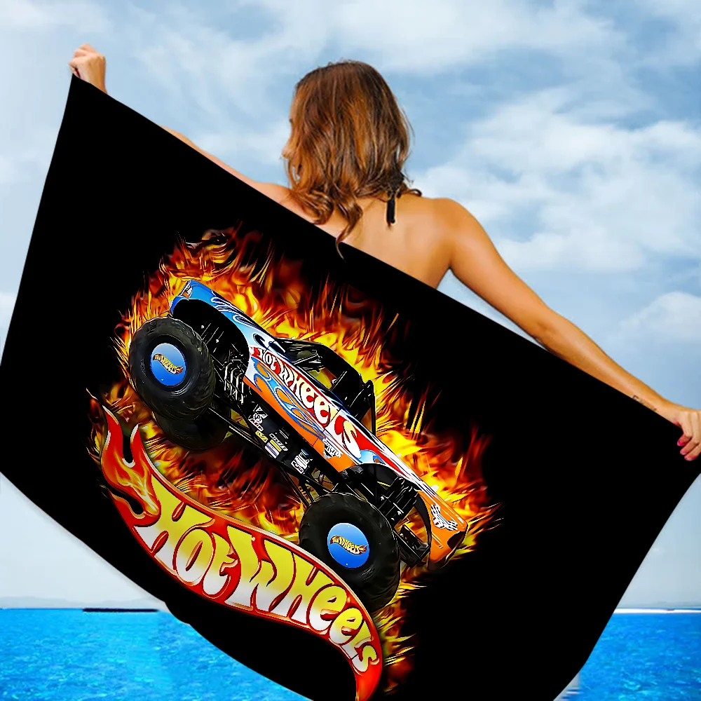 Hot Wheels Racing Microfiber Beach Towel Absorbent Quick dry Soft Yoga Swimming Resort Mountain Climbing Towel