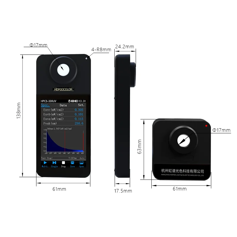 

Cheap Price HPCS-330UV UV Spectrometer Irradiance Meter Light Spectrum Meter for UV Lamps