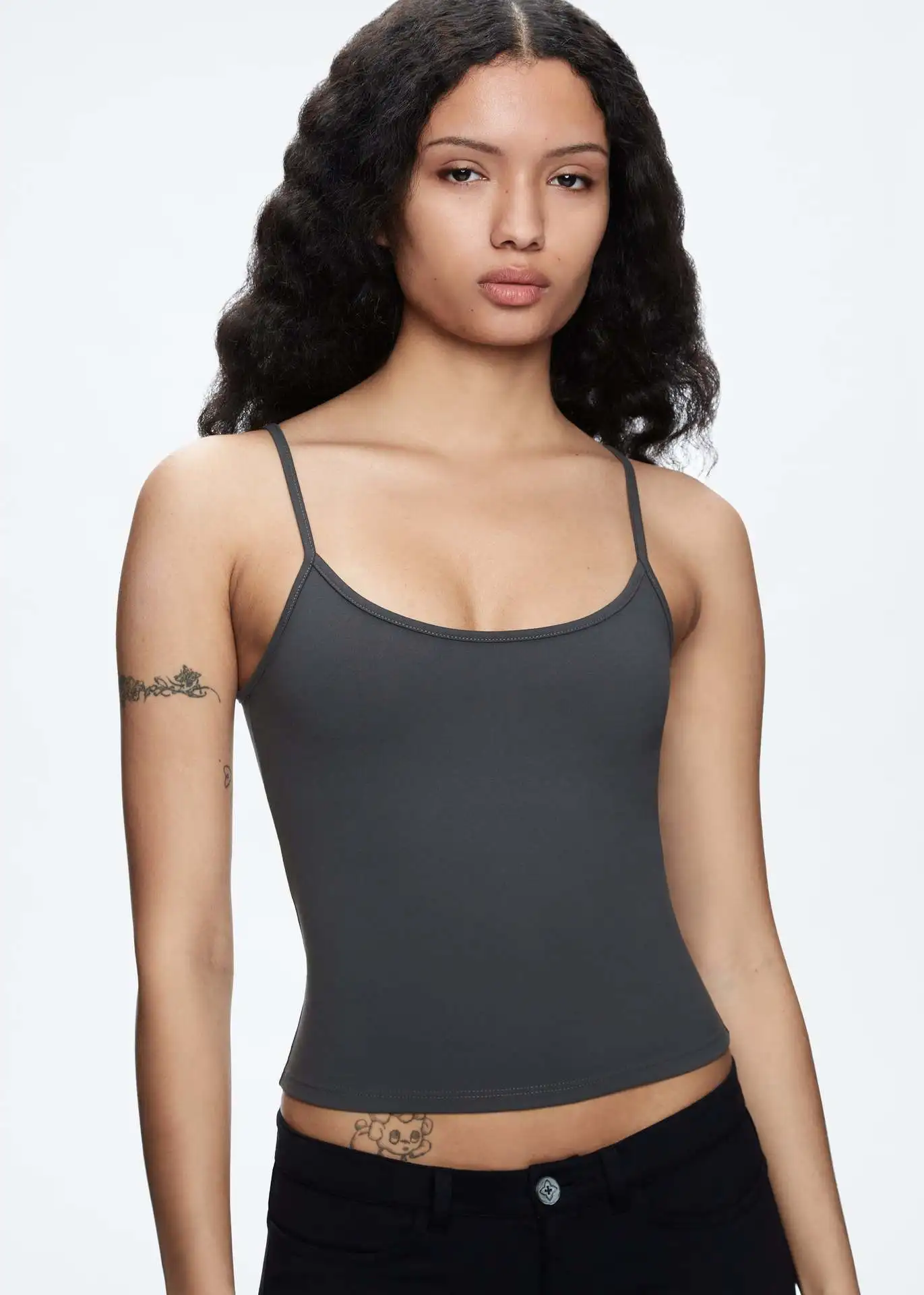 

Tank 25ss minimalist style solid color sexy close-fitting breathable camisole