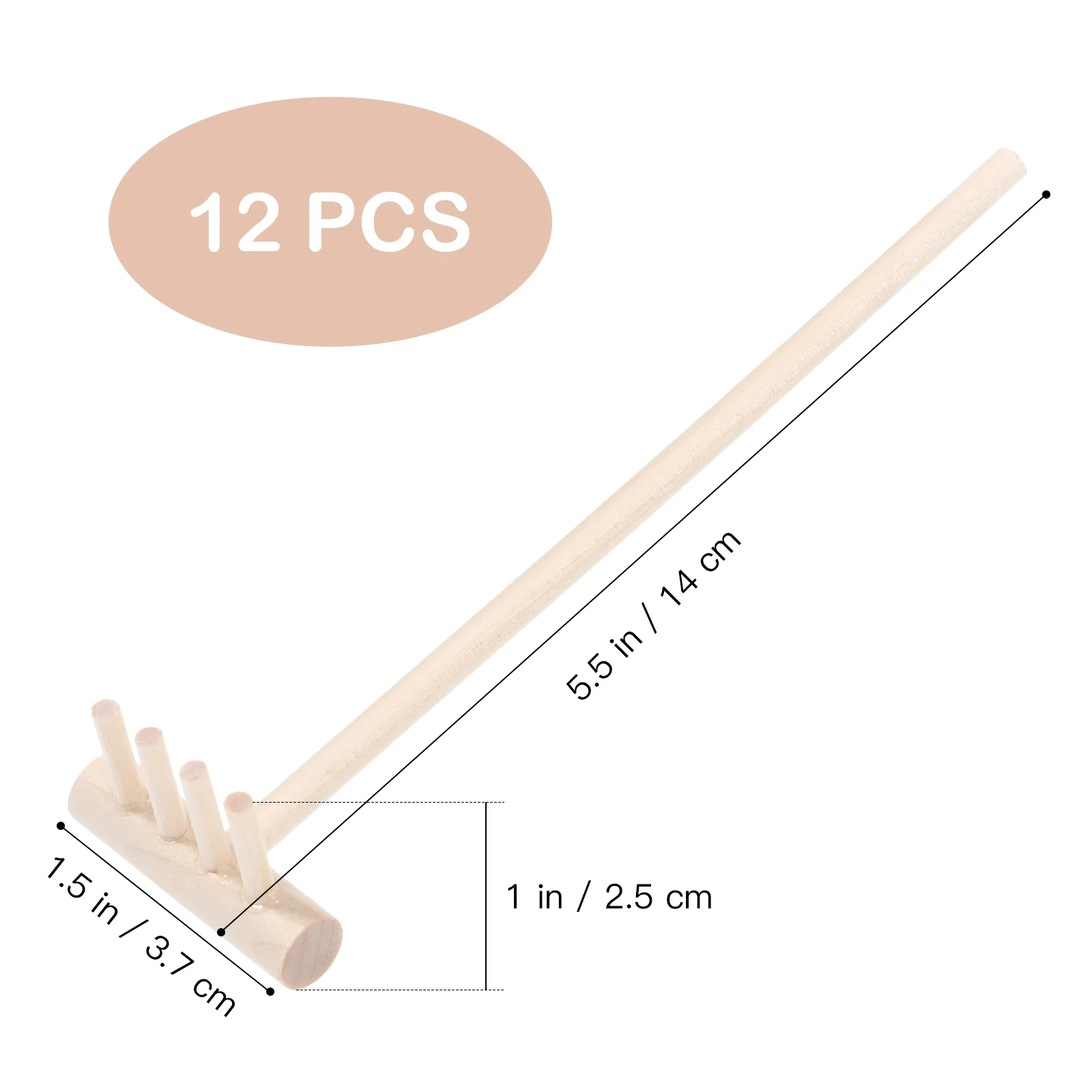 

12 Pcs Mini Rake Crafts Zen Sand Rakes Desktop Garden Tool Kit Small Decoration Lawn Leveling Hand Tools Bamboo