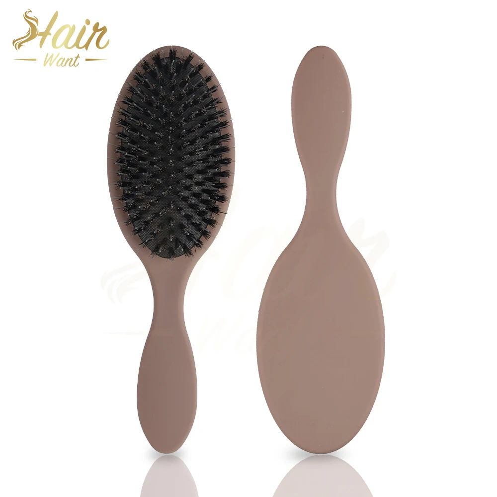 

Hair Want Nylon Boar Bristle Hair Extension Brush Matte Hairbrush Coloring Detangling Scalp Massager Brush for Salon Beauty