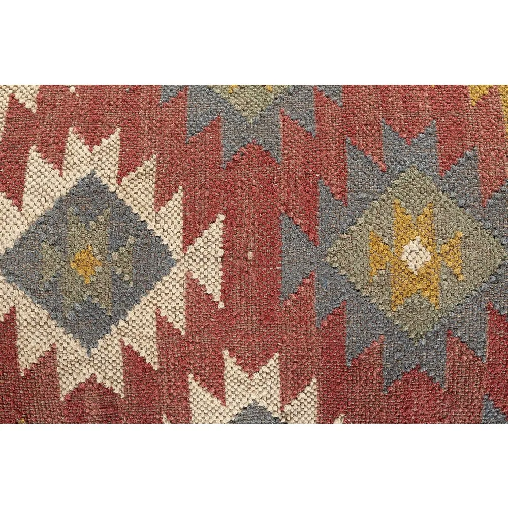 ม้านั่งทางเข้าบ้านยูนัค, ม้านั่งห้องนอน - ผ้าปอกระเจาและขนสัตว์ - สไตล์เซาท์เวสเทิร์น - สีเบจ, สีมัสตาร์ด, สีเทากลาง, สีเขียวมะกอก, สีสนิม, สีน้ำตาล