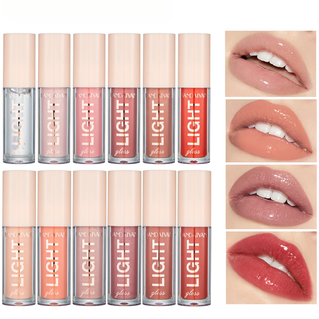 12 Kleuren Spiegel Lipvlek Hydraterende Parel Vloeibare Lip Glazuur Langdurige Waterdichte Non-Stick Cup Lippenstift Verjaardagscadeaus