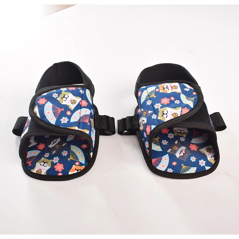 1 pair Wheelchair Foot Safety Restraint Protector Shoe Adjustable Hook‑and‑Loop Straps Elderly Wheelchair Nursing Care