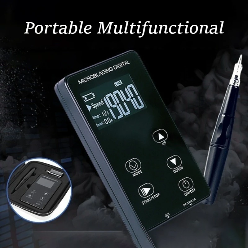 Wireless Tattoo Machine Adjustable Permanent Makeup Machines Rotary Tattoos Equipment Professional Micropigmentation Device