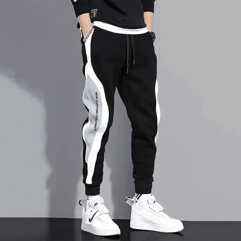 

Men's Trousers Autumn Korean Version Plush Lining Jogging Military Cargo Pants Casual Sports Winter Thickened Jogging Pants