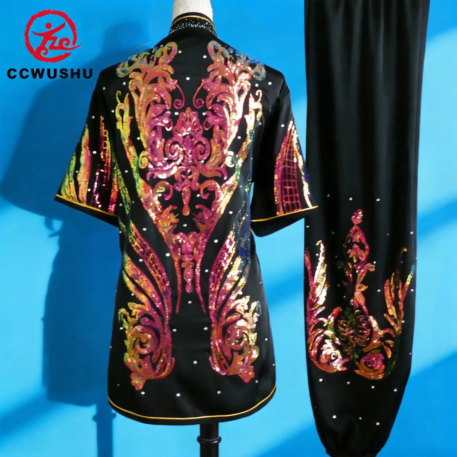 Chinesische Kung-Fu-Kostüme, Wushu-Kleidung, Changquan-Uniform, Kampfkunst-Wettkampfkleidung, bestickte Kungfu-Taolu-Kleidung, CCWUSHU – Detail 14