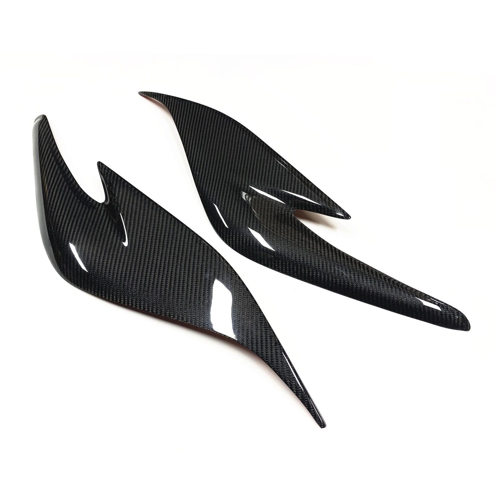 

2 шт., наклейка на переднюю фару, наклейка на фару, брови, век, декор из углеродного волокна для Toyota Prius ZVW30 JDM Type 2012-2015