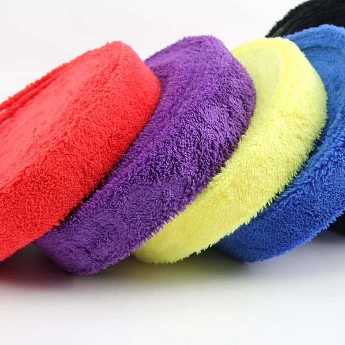 Anti-slip Badminton Tennis Cotton Towel Hand Glue Grip Overgrips Badminton Racket Wool Sweat Band 5/10M