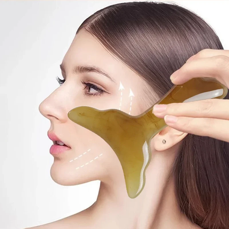 

Guasha Board Resin Meridian Acupuncture Massage Stick Guasha Board For Neck Shoulder Back Scraping Board Facial Lifting Tool