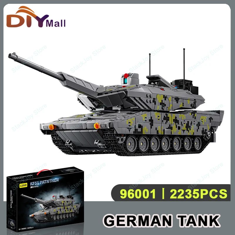 

2235pcs WW2 Style KF51 Panther Tank MOC Building Kit Army Military Model with Moving Parts Collectible Toys Boys Kids Adult Gift