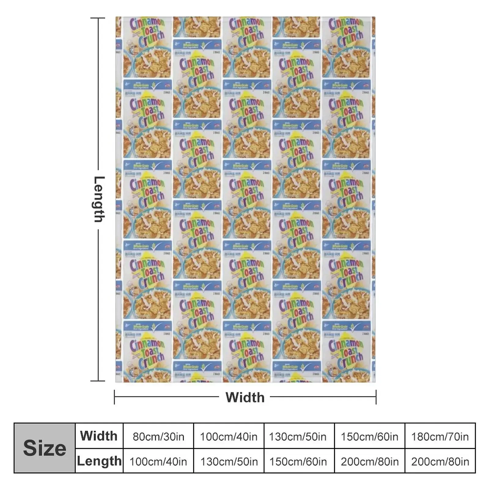 cinnamon toast crunch Throw Blanket Extra Large Throw Cute Custom Hairys Decorative Sofas Sofa Throw Blankets