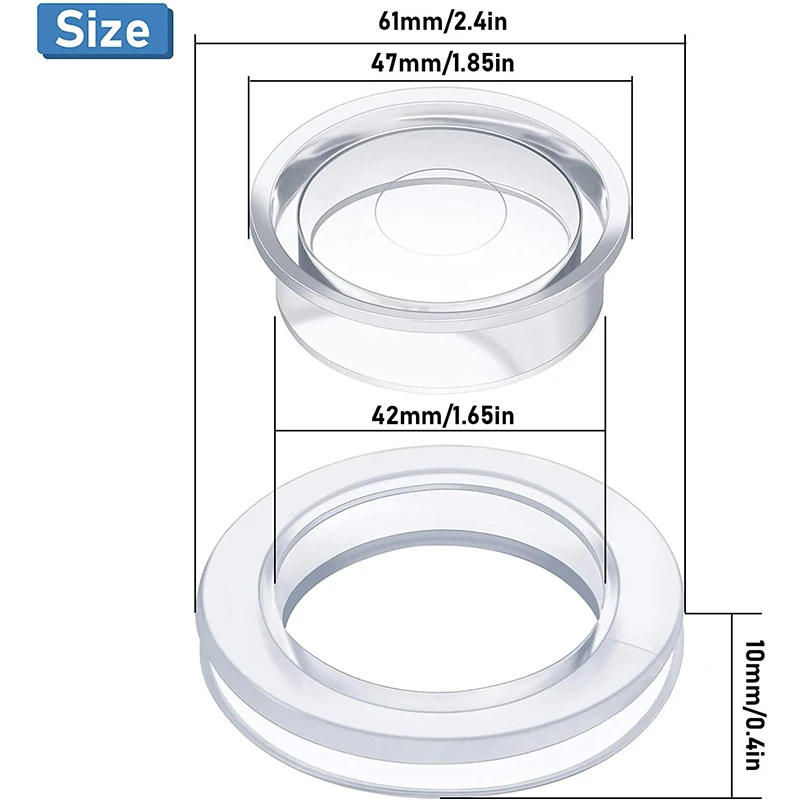 Outdoor Garden Patio Table Sunshade Silicone Clear Sun Umbrella Hole Ring With Cap Sleeve