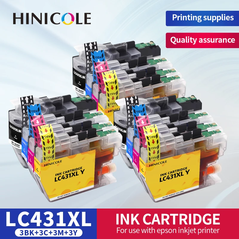 

HINICOLE новый 1 компл. ~ 3 компл. LC431 LC-431 LC431XL картридж, совместимый для Brother DCP-J1050DW DCP-J1140DW MFC-J1010DW J1050