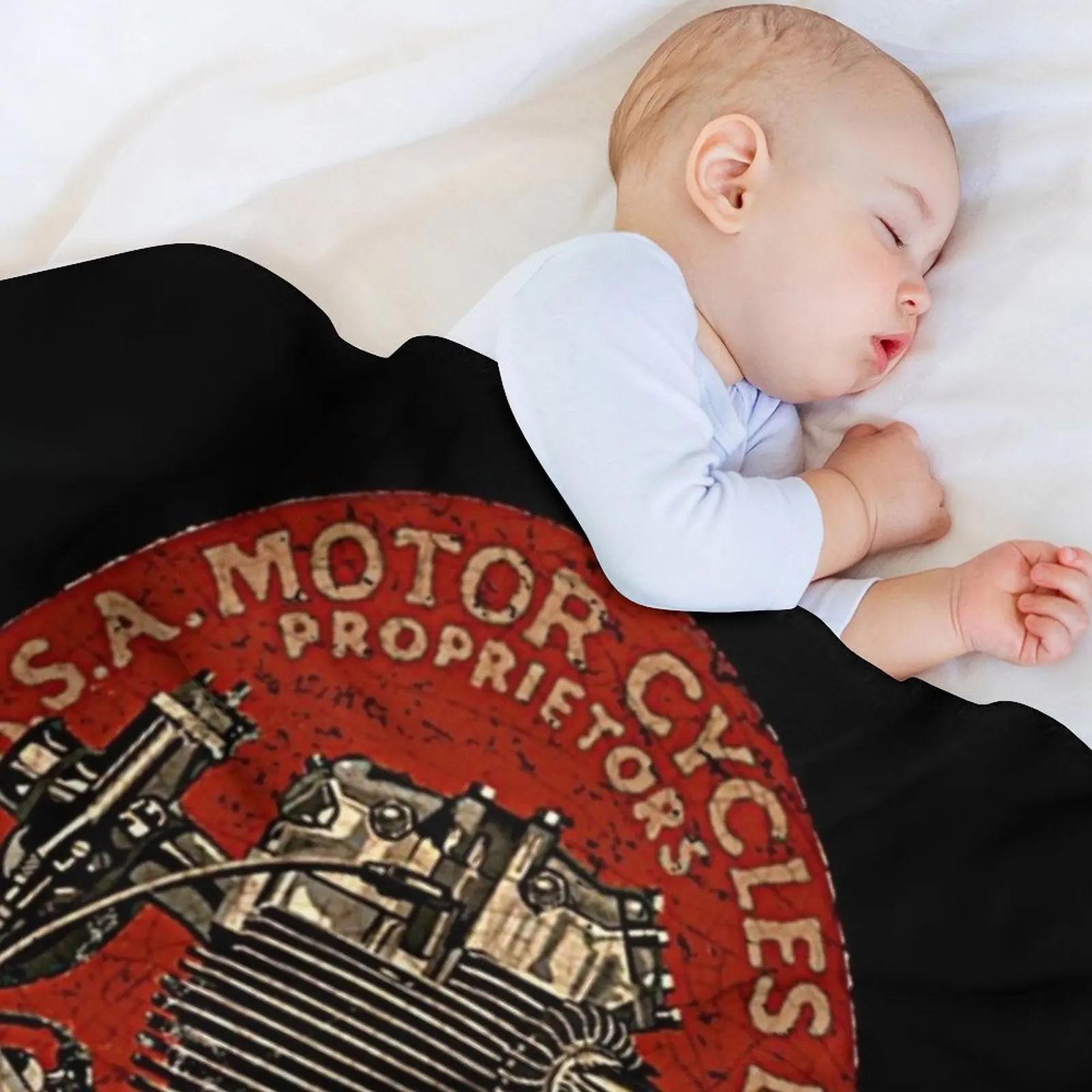 BSA Motorcycles UK Throw Blanket Comforter Quilt Personalized Gift Plush Soft Big Single Blankets 3