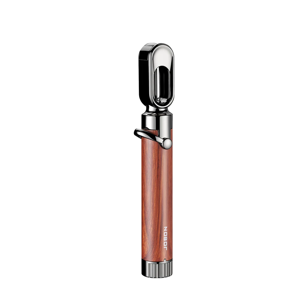 JOBON Blue Flame Cigar Lighter Rocker Arm Ignition Visible Gas Window Safety Buckle Design Creative Design Metal Body view 6