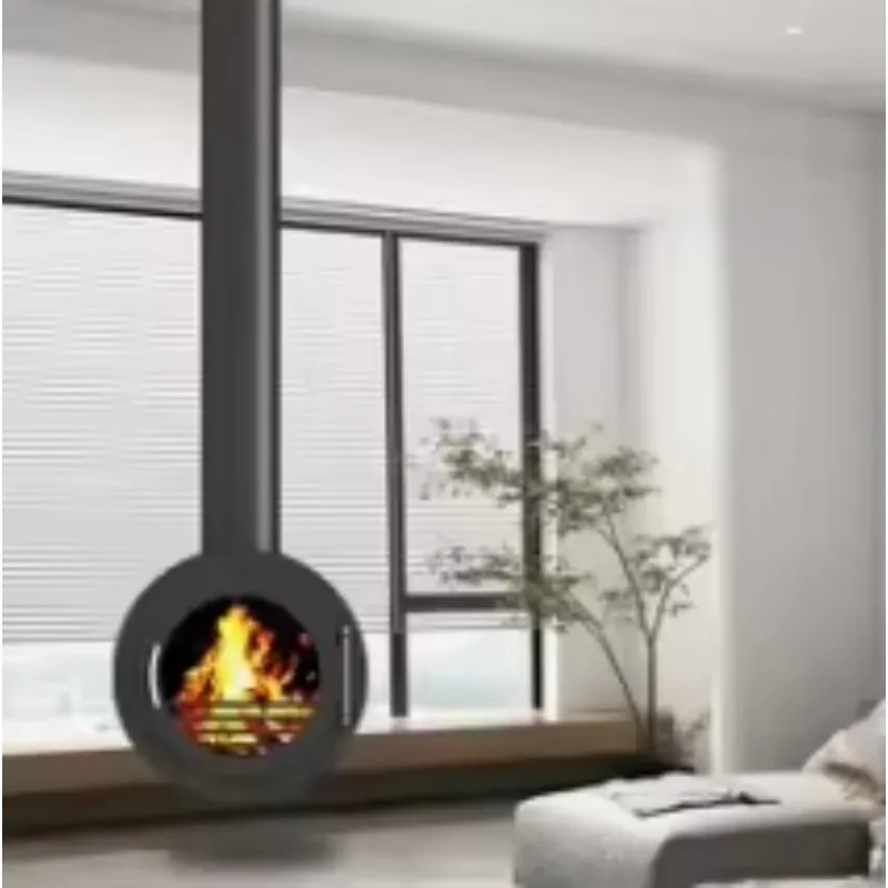 Remote-Controlled Wood-Burning Hanging Fireplace Freestanding for Indoor Outdoor Use Water-Fueled Electric Fireplaces Apartments