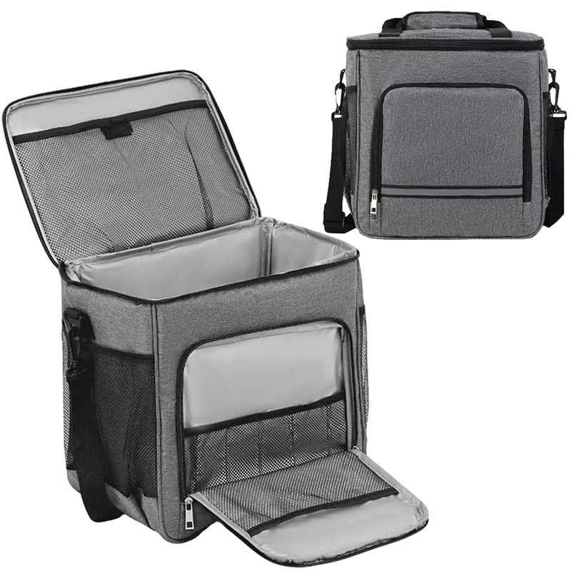 

35L Large Food Carrier Bag for Men Insulated Cooler Tote Crossbody Lunch Box Portable Leakproof Picnic Bag for Camping Beach