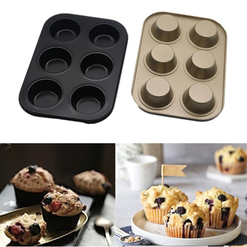 Carbon Steel Cake Mold Cookie Cupcake Baking Tray Egg Tart Cooking Dish Desserts Pan Kitchen Accessories