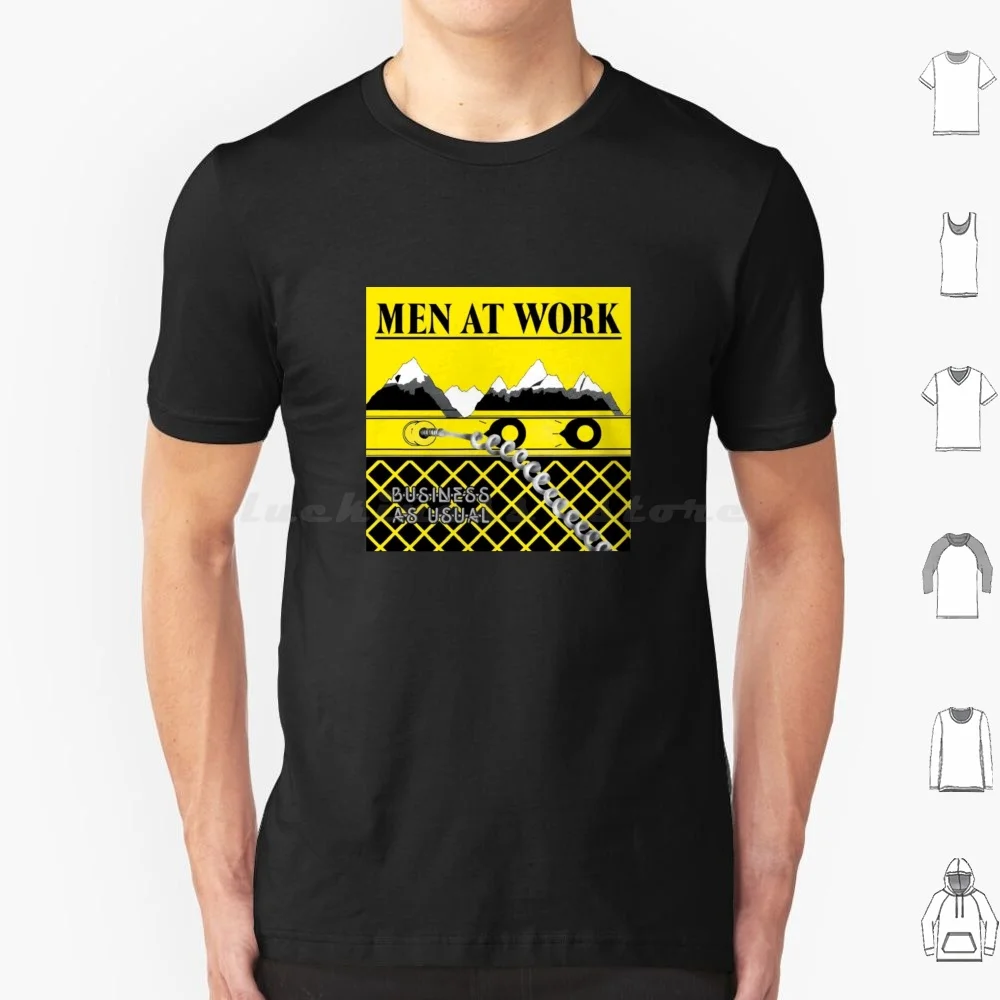 Men At Work T Shirt Cotton Men Women DIY Print Two Hearts Super Hits Hard Labour Cargo Business As Usual Men At Work Down Under