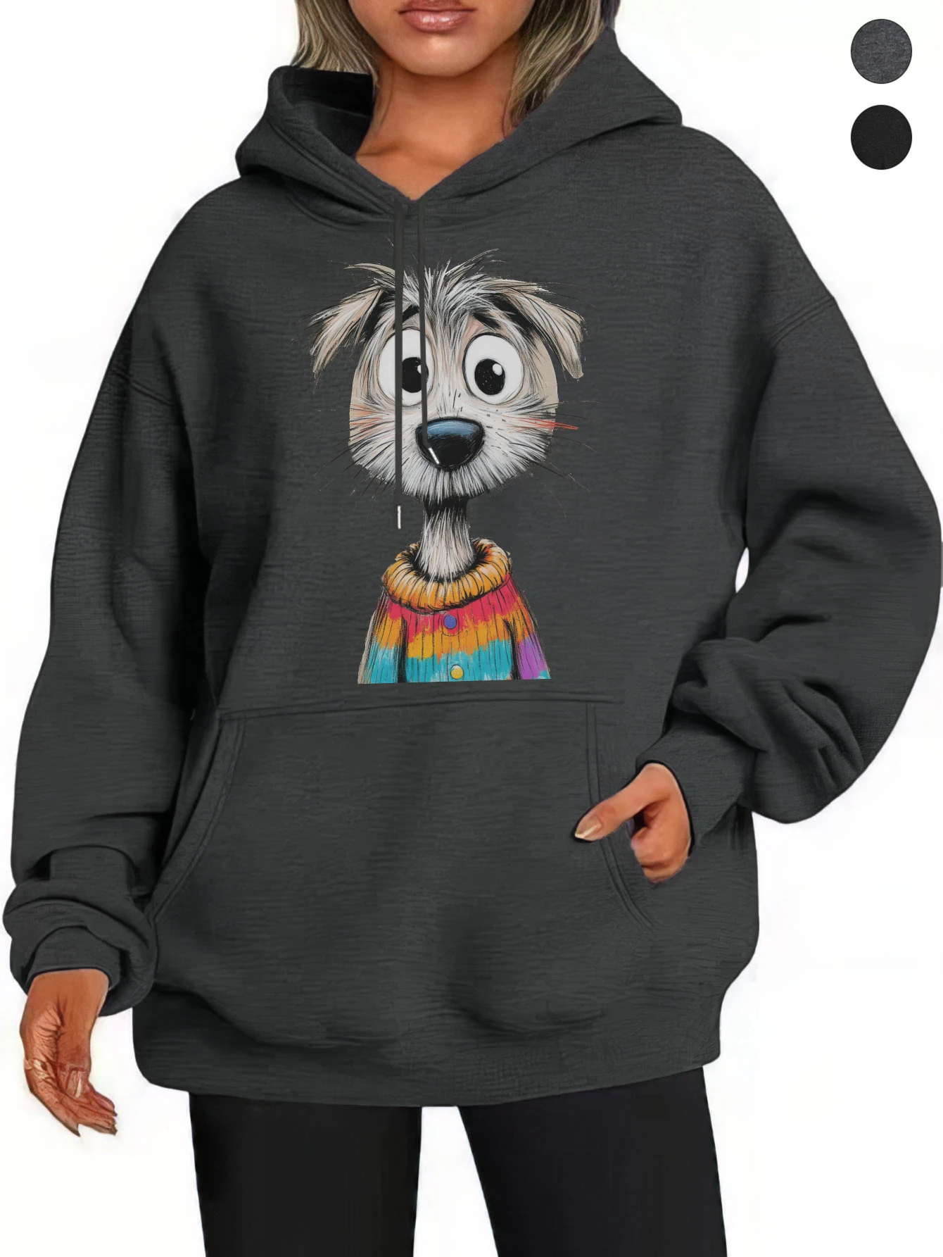 

Причудливые женские черные серые толстовки с капюшоном в стиле ретро в стиле ретро, хлопковые толстовки свободного кроя для осенне-зимнего отдыха на Хэллоуин