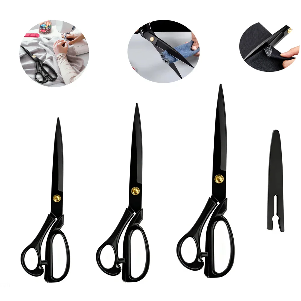 1Pc Fabric Scissors Professional 10/8 inch Heavy Duty Scissors for Leather Sewing shears for Tailoring Industrial Tailor Shears