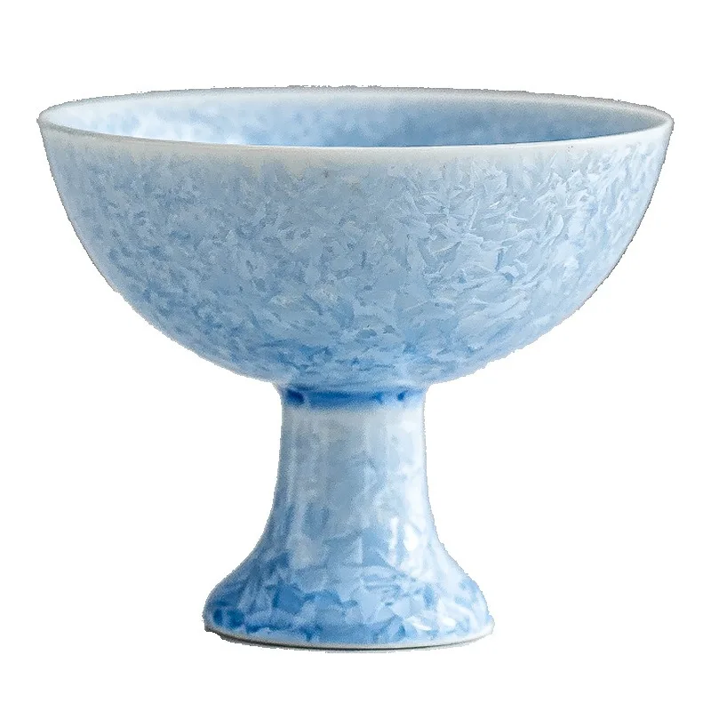 

Kiln-changed crystalline glaze ice crystal blue ice flower teacup personal special building tea tea cup master cup