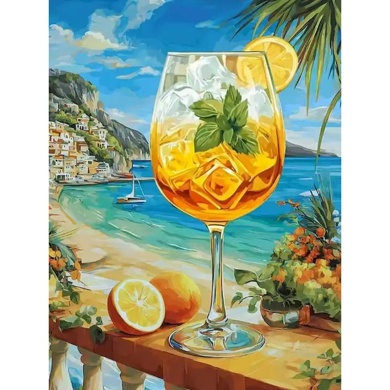 

GATYZTORY Juice Paint By Numbers Picture Painting With Numbers Scenery Abstract Unframe Diy Gift