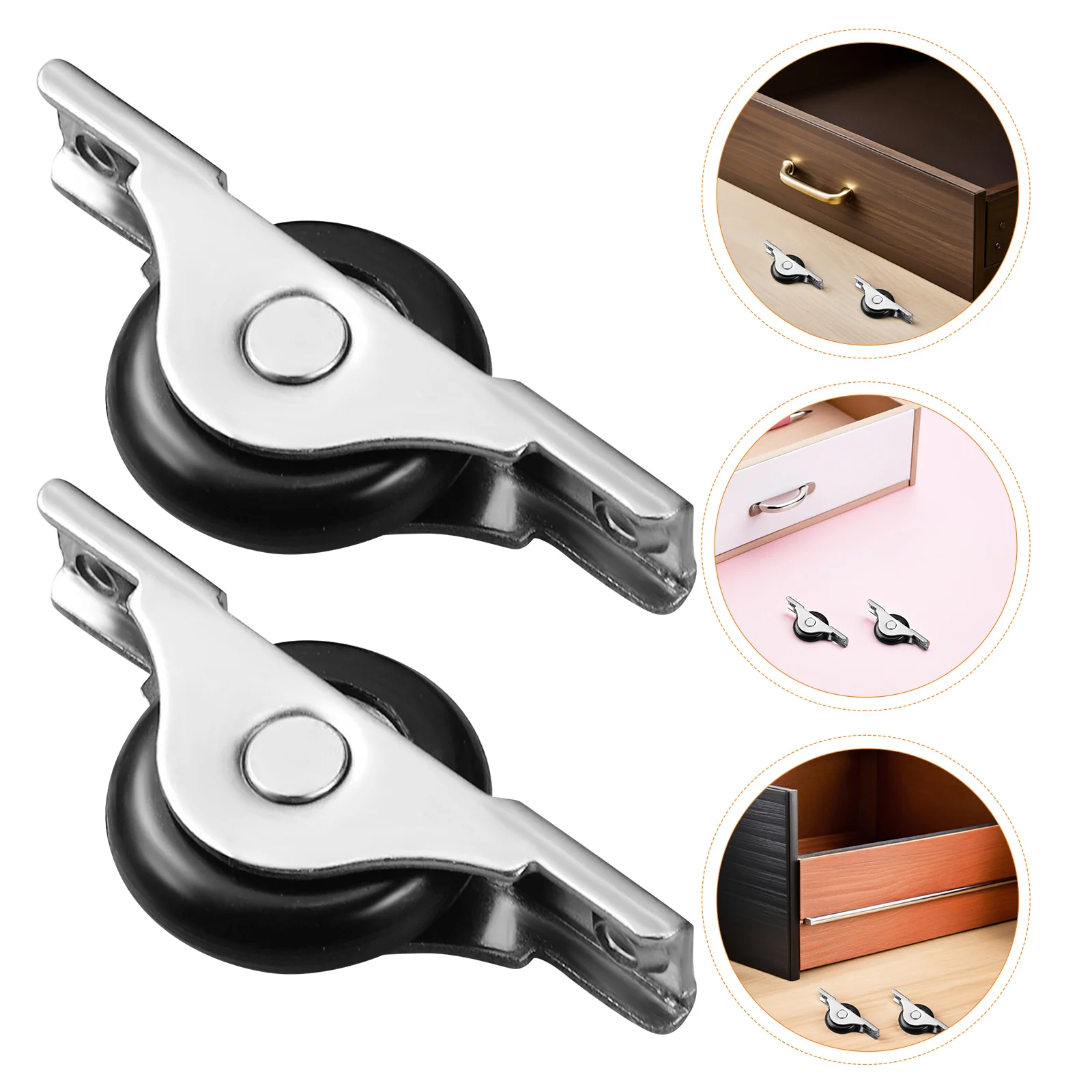 

6pcs Sliding Door Rollers 2.55X1.18X0.39" Silent Nylon Cabinet Wheels For Wardrobe Closet Cupboard Furniture Heavy