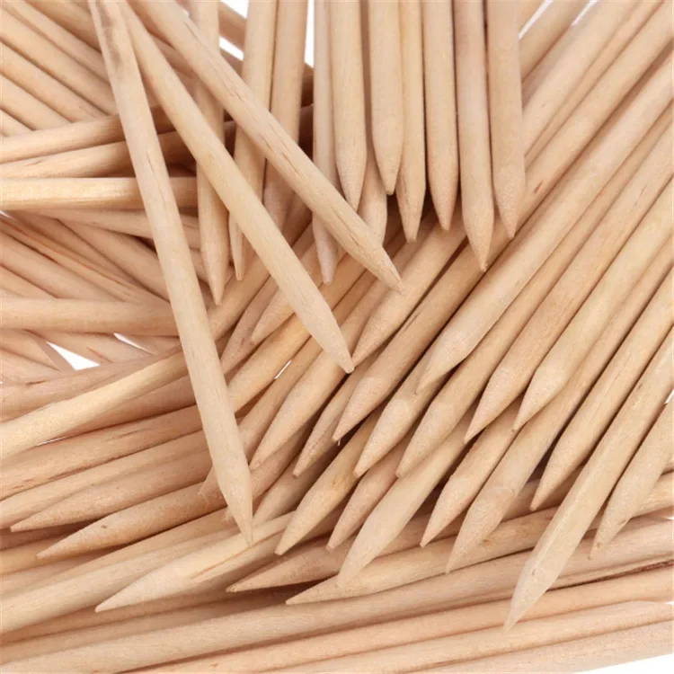 100pcs Orange Wood 2-Way Use Nail Art Cuticle Pusher Remover Pedicure Manicure Sticks Tool Nail Art Tool