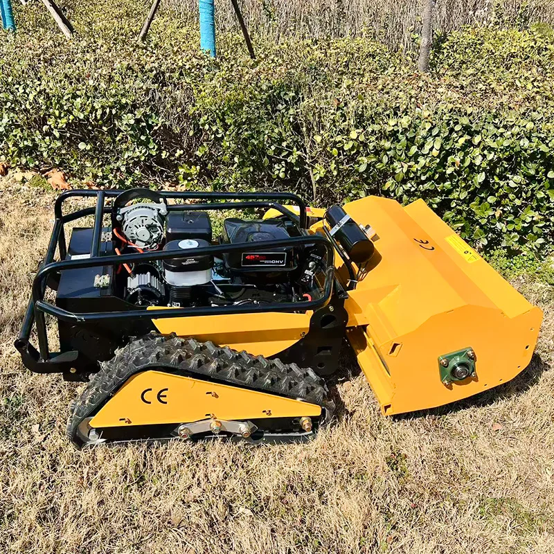Big Power Diesel Engine Robot Grass Cutter Cutting Width 80cm 100cm 120cm Remote Control Crawler Lawn Mower Flail Mower
