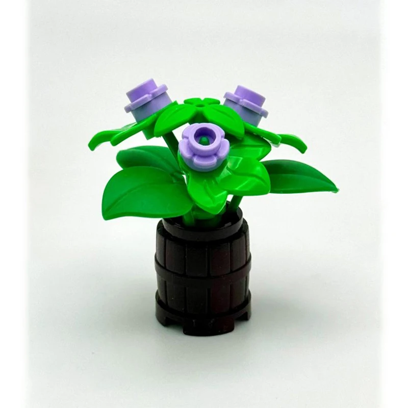 312 قطعة MOC أصائص زرع حزمة اللبنات الاطفال عيد الميلاد لعبة هدية بناء حل مشكلة البلاستيك التعليمية