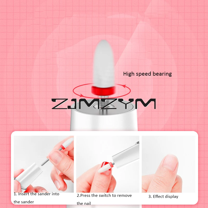 USB Electric Nail Sander Charging Electric Nail Sharpener Portable Sander Nail Tool For Polishing Remove Dead Skin