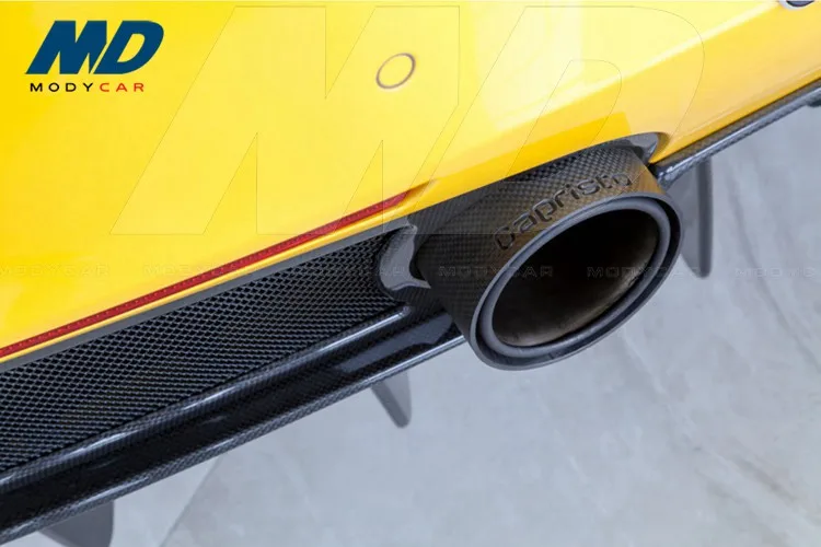Capristo Style Carbon Fiber Exhaust Trim for 2015-2018 Ferrari 488 Gtb