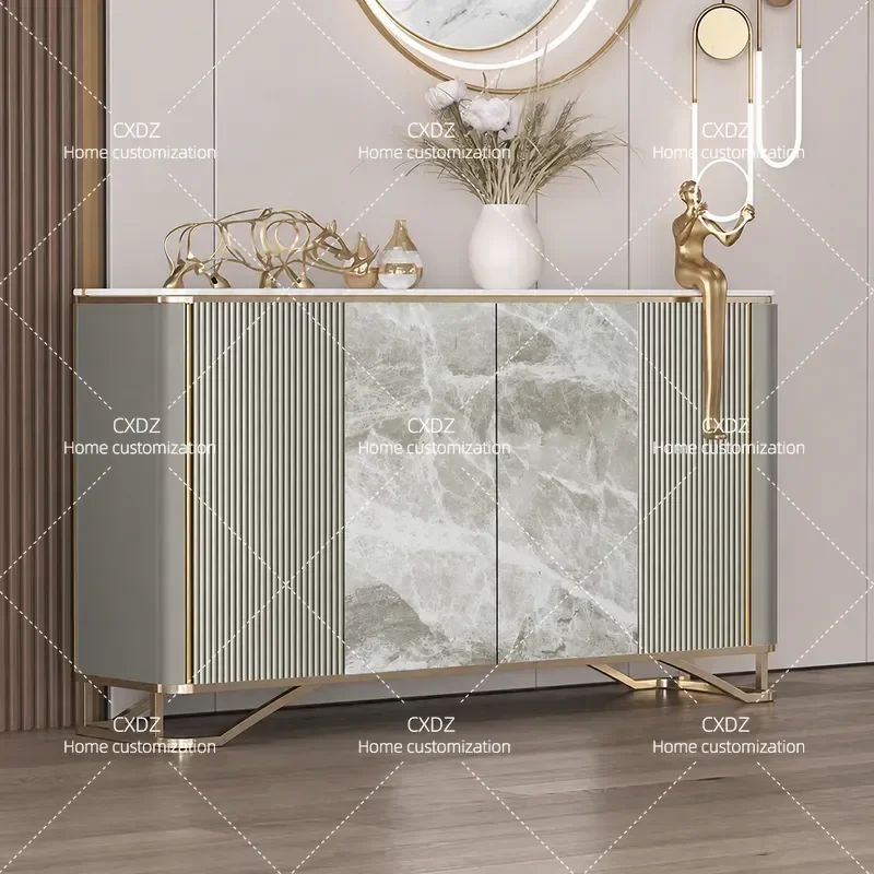Modern Light Luxury Sideboard Cabinet Simple Dining Storage Cabinet Entryway Living Room Decorative Shoe Cabinet Household