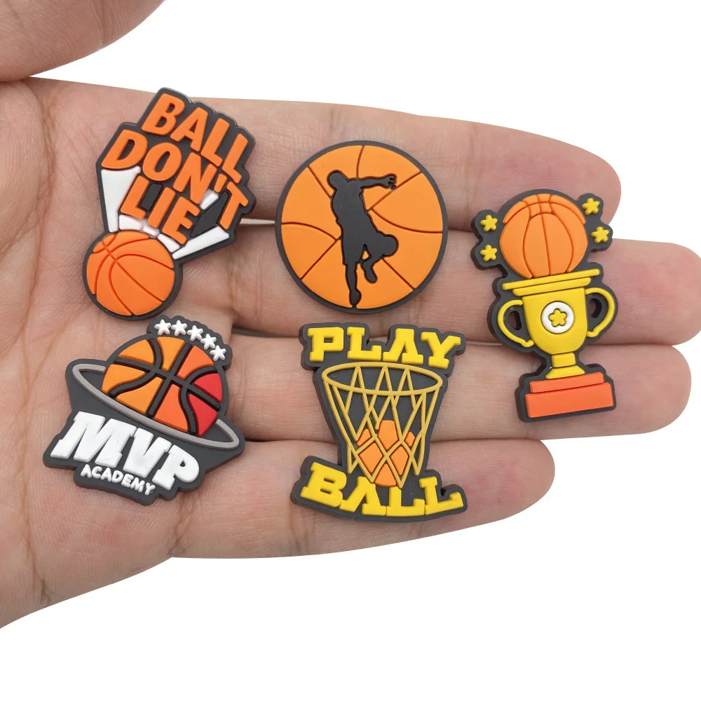 10-100 Stück Basketball-Serie Schuh-Charms Pins für Bubble Slides Clogs Sandalen Schuhzubehör Dekoration als Geschenk für Freunde – Detail 6