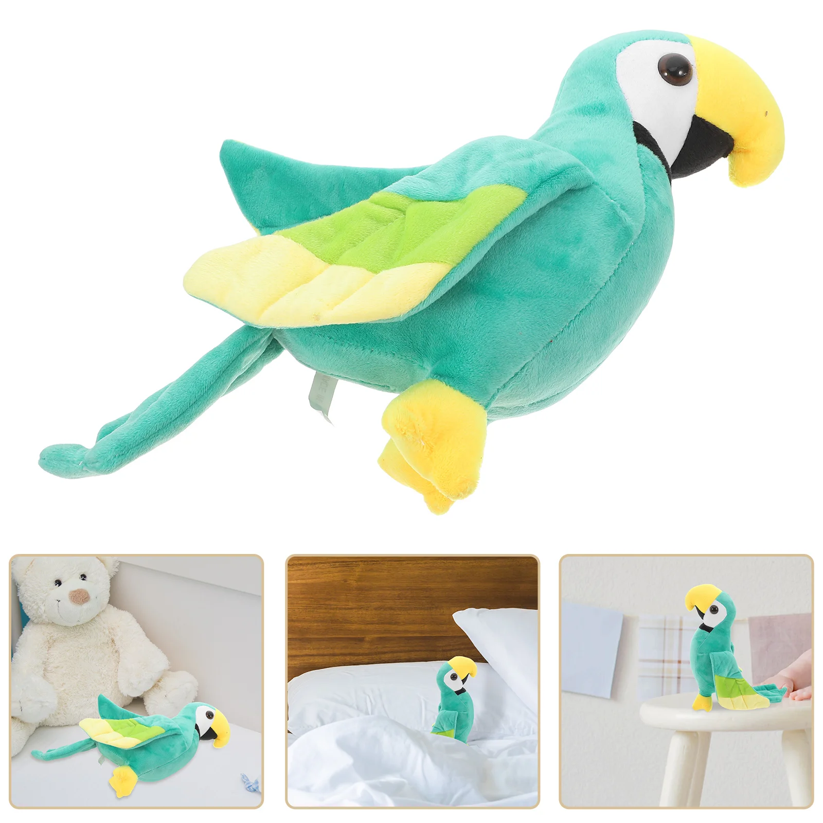 Toy Bird Baby Girl Toys Plush Pigeon Birdcage Reborn Toddler Parrot Soft Child