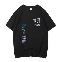 Ado Wish Tour T-shirt Japan Singer Print T-shirt 2024 Men Women Cotton High Quality Tshirt Short Sleeve T Shirt Streetwear Tops