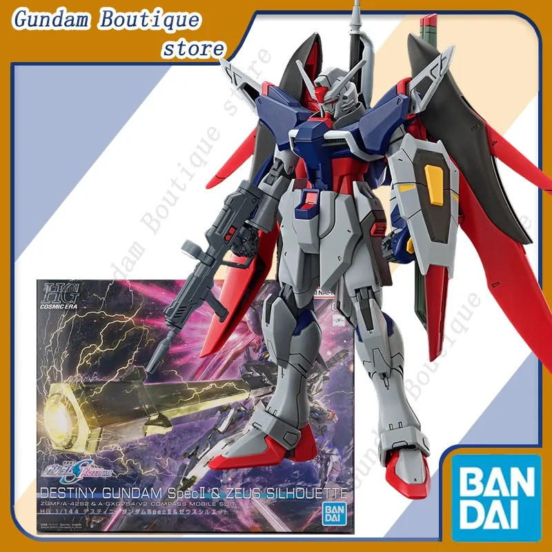 Bandai Genuine HG DESTINY GUNDAM SpecII & ZEUS SILHOUETTE Anime Action Figure Robot Collectible Assembly Model Toy Gift Children