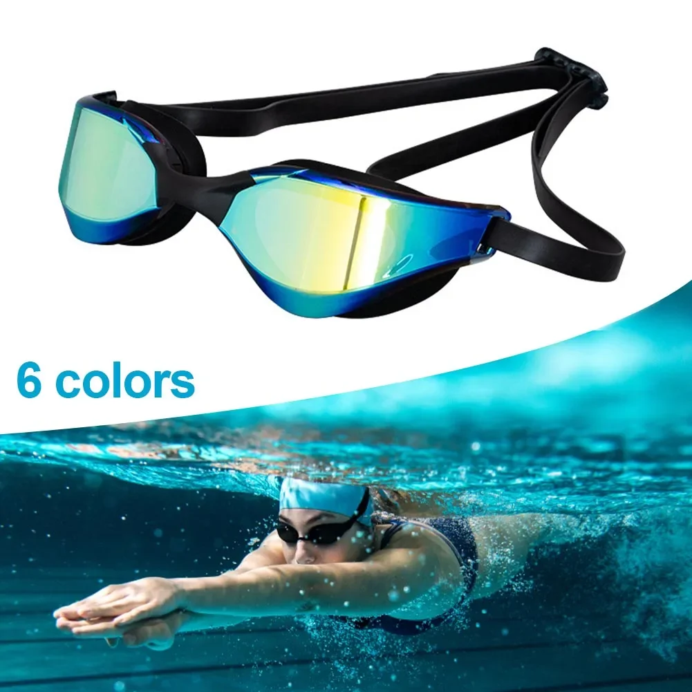 Sport Schwimm brille Sport schillernde Farben Anti-Fog-Schwimm brille keine undichte Weitsicht erwachsene Männer Frauen Jugend