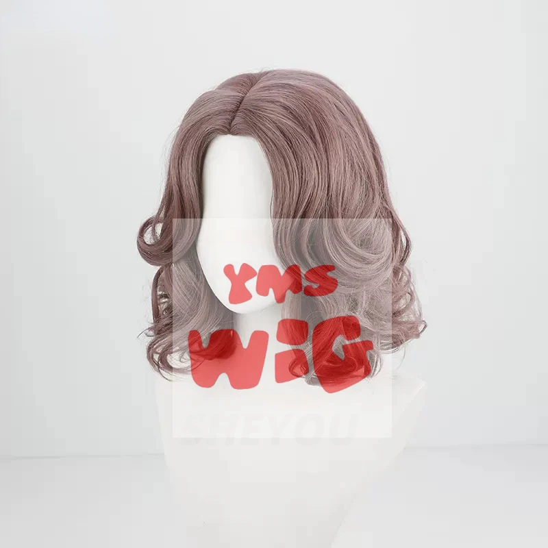 YMS Melina Cosplay Wig Ranni Short Mid Parting Taro Color Curly Heat Resistant Synthetic Hair Party Anime Wigs + Wig Cap